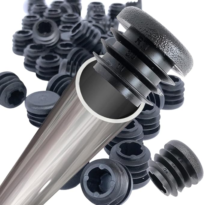 Plastic Pipe Clip - 8 STUKS Zwarte Ronde Plastic Blanking